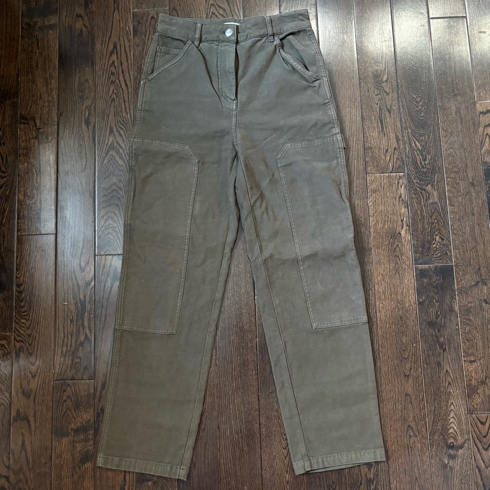 Aritzia Wilfred Free Olive Green Utility Pants